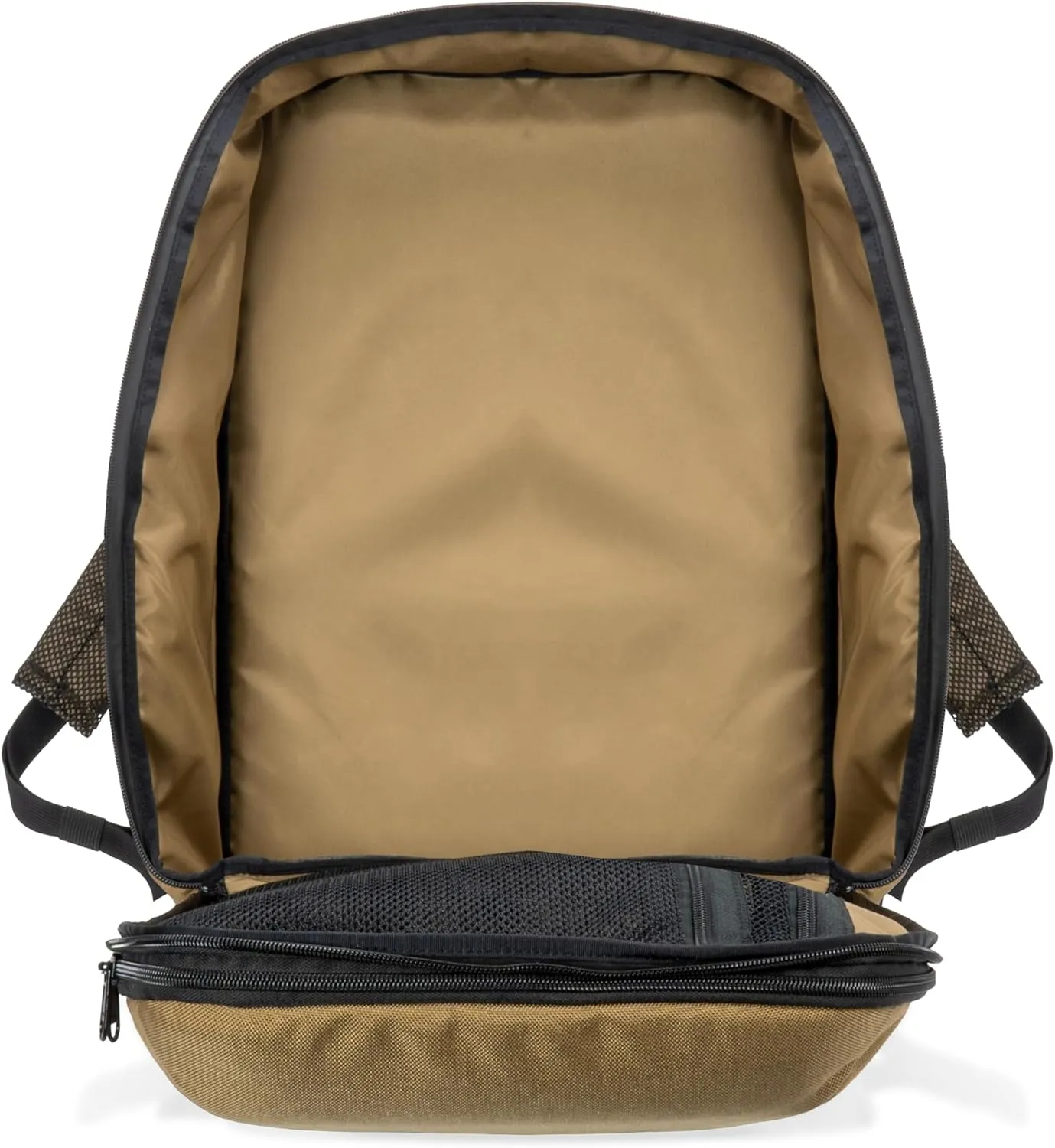~ Versa Carry On ~ Military Grade Backpack with Signal-Blocking Faraday Sleeve for Laptops and Mid-Size Electronics ~ 1000D Nylon ~ Coyote Brown