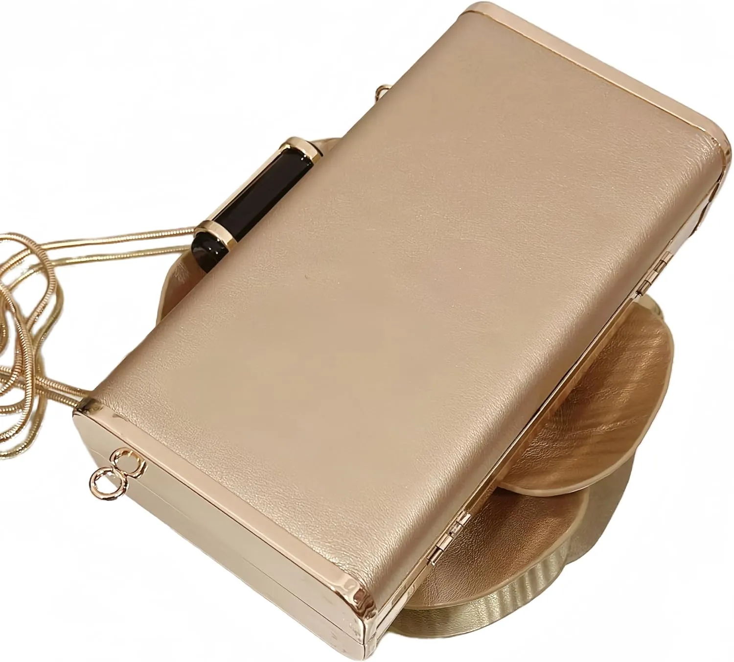 3D Floral PU Leather Clutch for Wedding Party Prom - Elegant Evening Bag with Detachable Chain