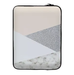 Abstract Marble and Silver Pattern Laptop Sleeve