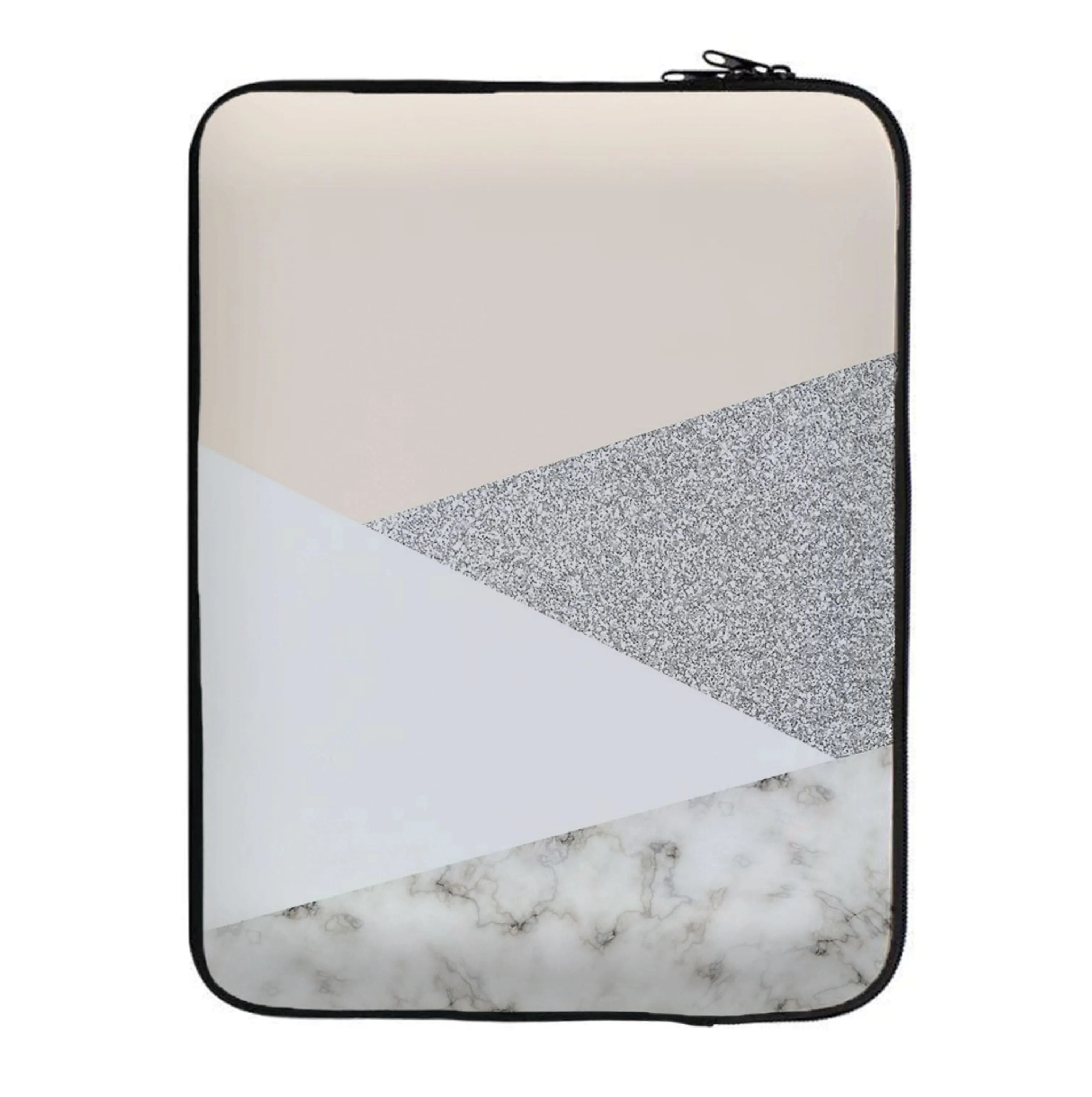 Abstract Marble and Silver Pattern Laptop Sleeve