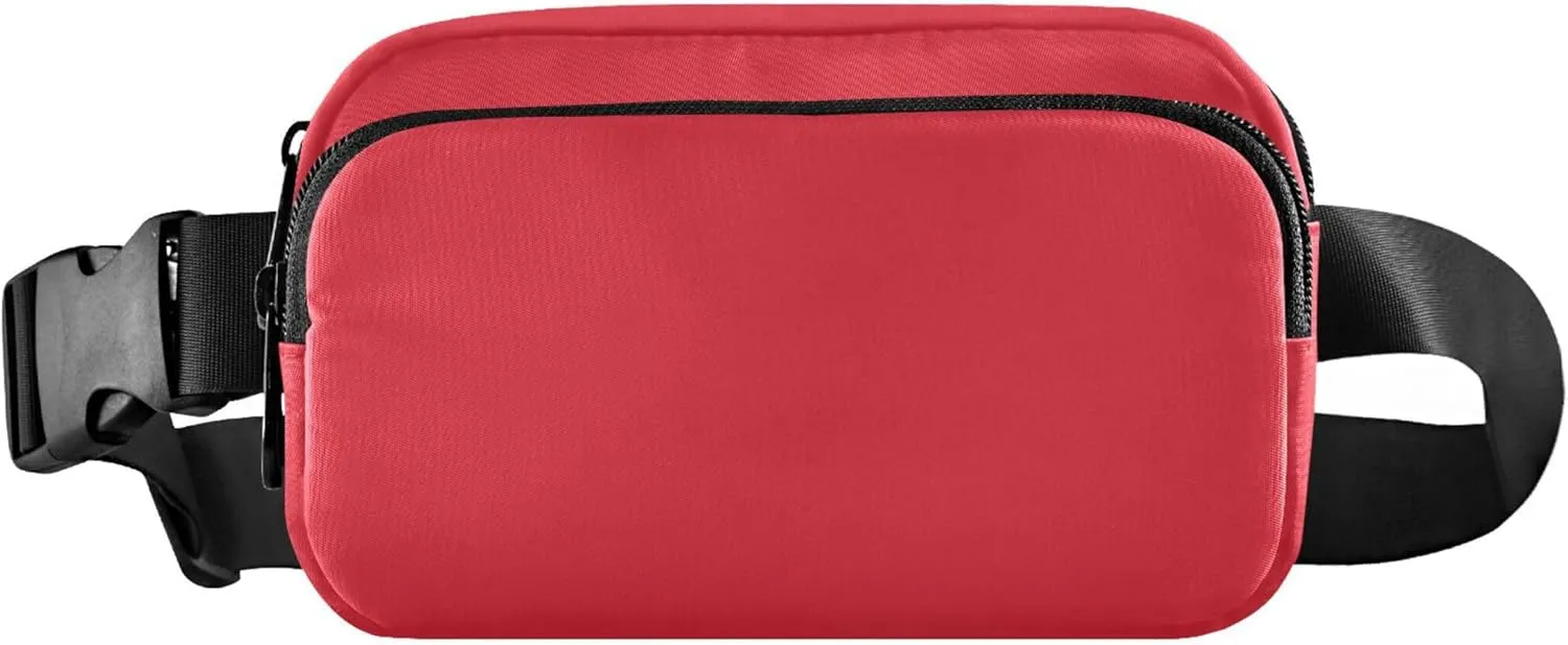 Alizarin Crimson Waterproof Fanny Packs Women Hip Bag Belt Purse Hiking Cross Body Waist Purse