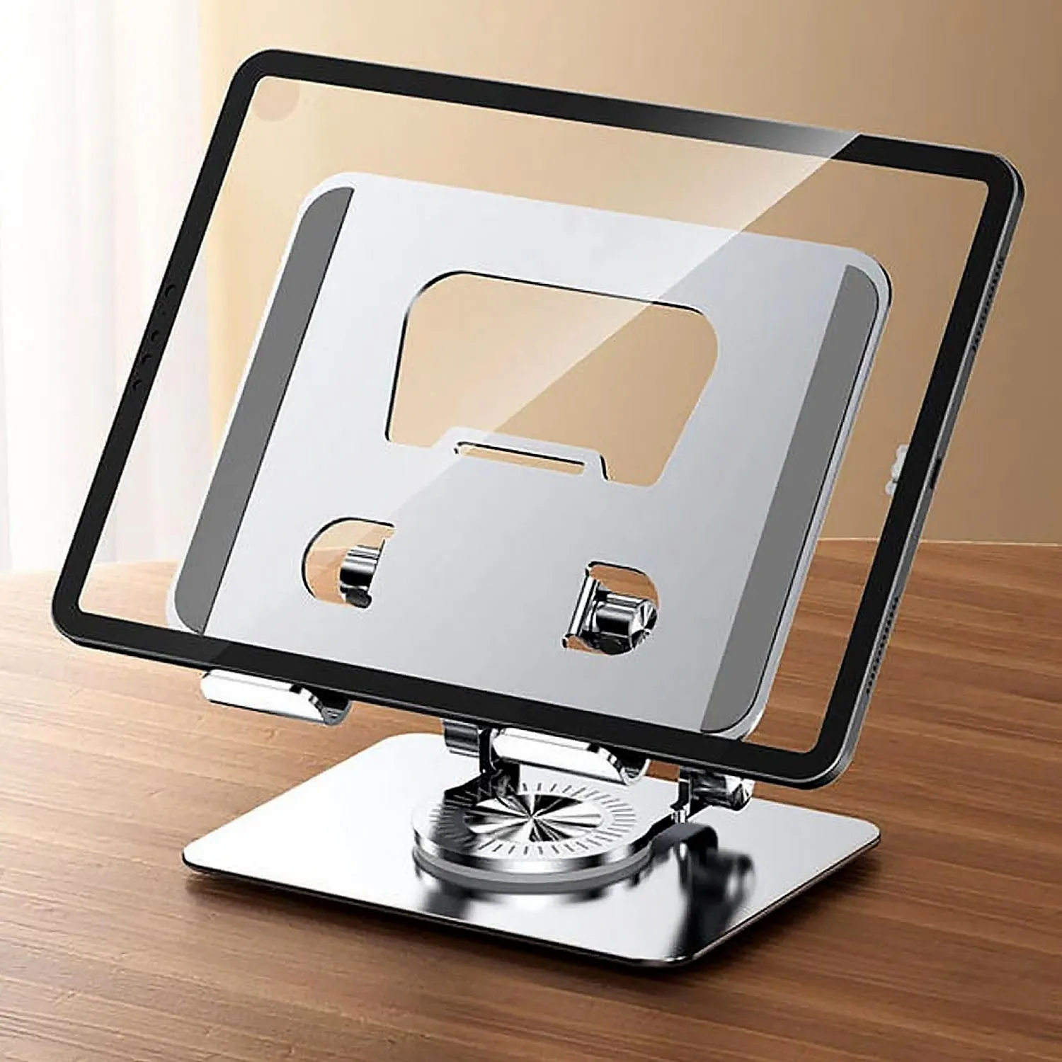 Aluminum Alloy 360Rotating Bracket, Adjustable Laptop Stand, Portable Foldable Ergonomic Laptop Support