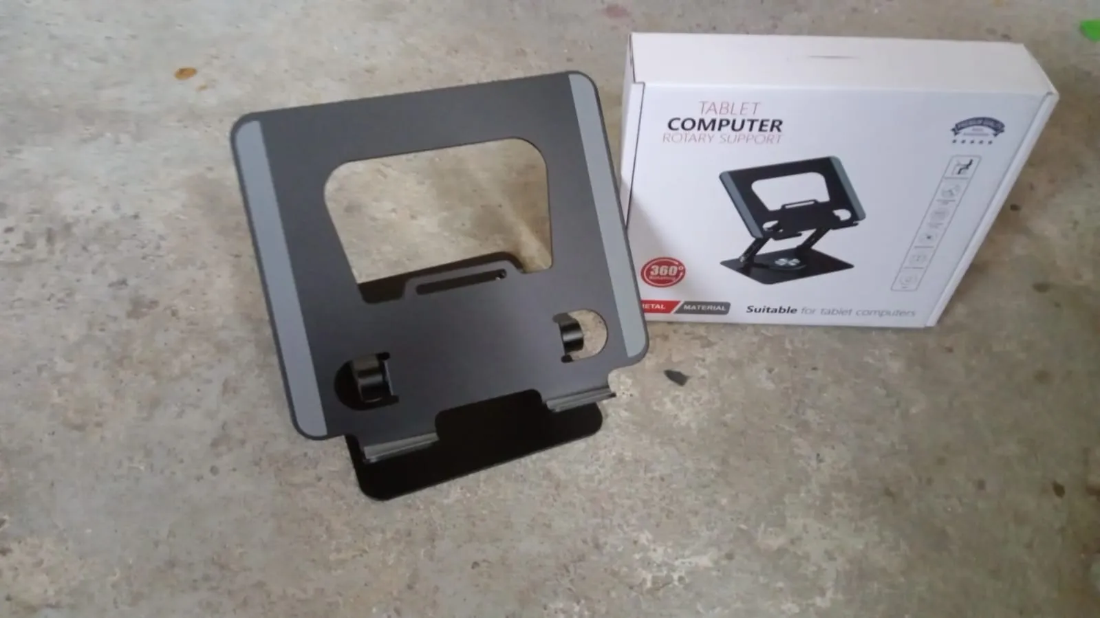 Aluminum Alloy 360Rotating Bracket, Adjustable Laptop Stand, Portable Foldable Ergonomic Laptop Support