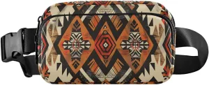 Bohemian Vibes Tribal Fanny Pack Hip Bag Belt Bag for Women Man Fashion Waist Pack Water-repellent Crossbody Bag for Halloween Costumes Running Hiking Jogging Travel Sport