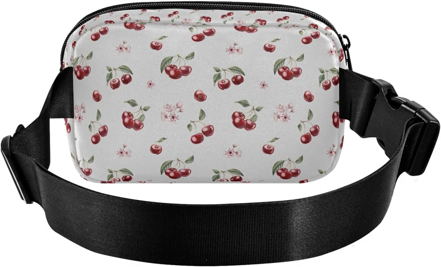 Cherry Berries Floral Fanny Packs for Women Waterproof Everywhere Belt Bag Cute Waist Pouch for Women