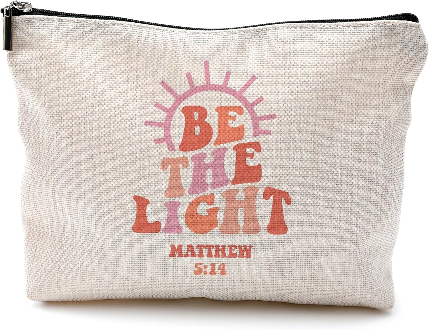 Christian Gifts for Women,Bible Verse Makeup Bag,Be The Light Cosmetic Bags With Zipper,Makeup Bag Gifts for Christian Women