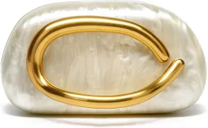 Clutch Purse for Women Gold Metal Closure Burgundy Red Clutch Evening Bag Chain Crossbody Purse