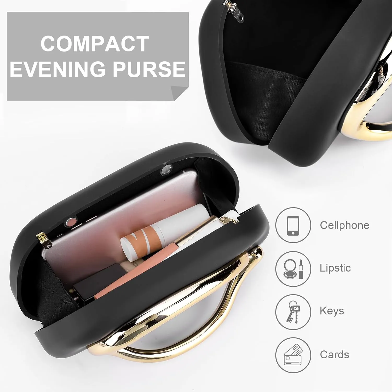 Clutch Purse for Women Gold Metal Closure Burgundy Red Clutch Evening Bag Chain Crossbody Purse