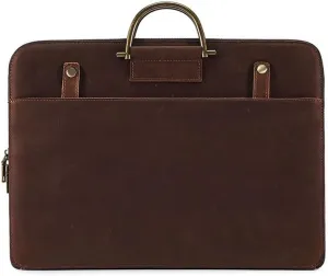 CSCDD Vintage Handbag Crazy Horse Leather Men's Business Handbag Multifunctional Computer Bag Light Briefcase