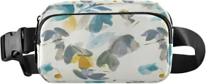 Custom Flower Abstract Floral Women Fanny Pack Hiking Hip Pack Belt Bag Waterproof Travel Waist Pouch
