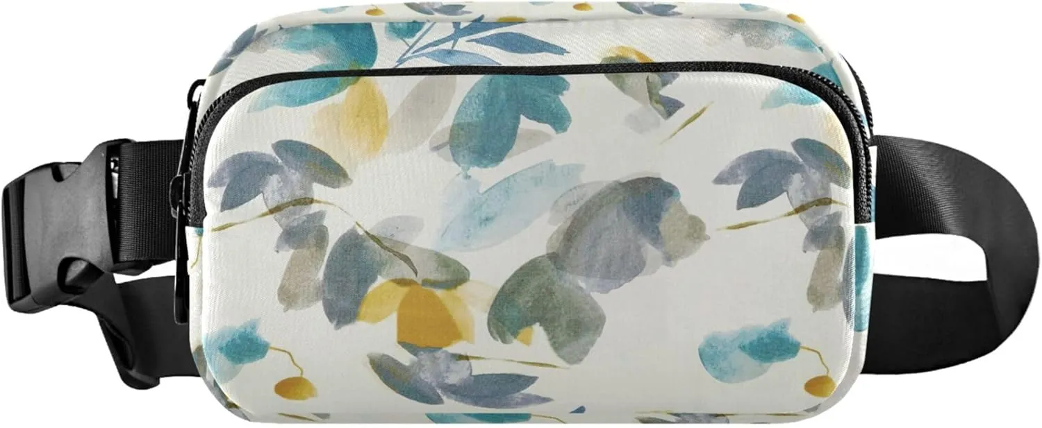 Custom Flower Abstract Floral Women Fanny Pack Hiking Hip Pack Belt Bag Waterproof Travel Waist Pouch