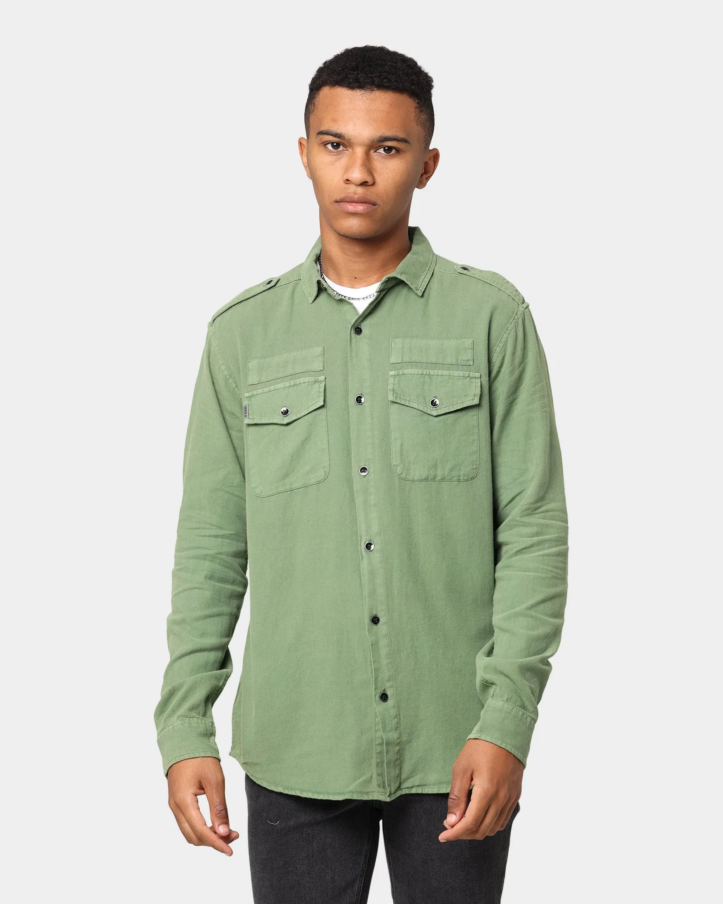 Dead Studios Nevada Long Sleeve Shirt Olive Green