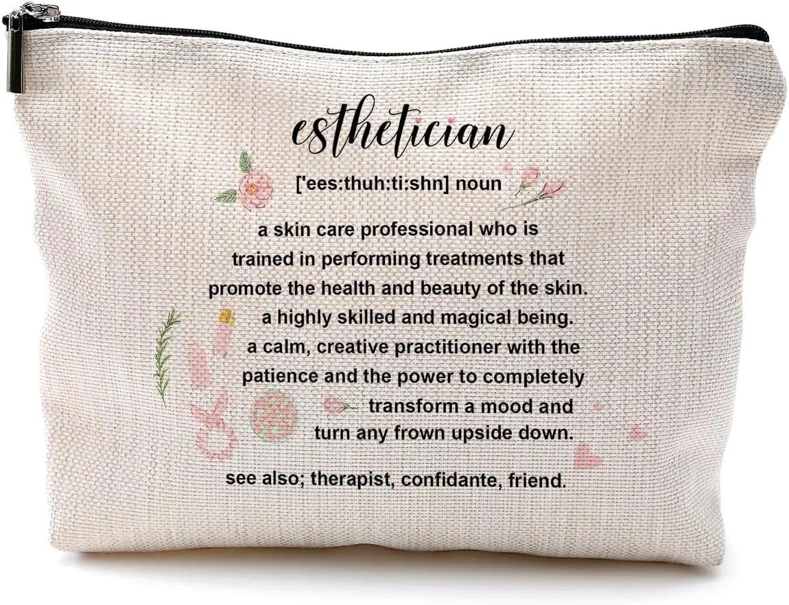 Esthetician Makeup Bag, Esthetician Supplies, Esthetician Gifts, Beautician Gifts, Esthetician Graduation Gifts, Beauty Therapist Gifts, Cosmetologist Gift Cosmetic Bag Toiletry Bag