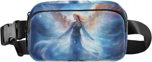 Fanny Pack Blue Angel Wings Hip Bag Belt Bag for Women Man Fashion Waist Pack Water-repellent Crossbody Bag for Halloween Costumes Running Hiking Jogging Travel Sport