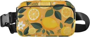 Fanny Pack Orange Lemon Pieces Hip Bag Belt Bag for Women Man Fashion Waist Pack Water-repellent Crossbody Bag for Halloween Costumes Running Hiking Jogging Travel Sport