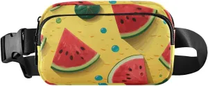 Fanny Pack Red Watermelon Yellow Hip Bag Belt Bag for Women Man Fashion Waist Pack Water-repellent Crossbody Bag for Halloween Costumes Running Hiking Jogging Travel Sport