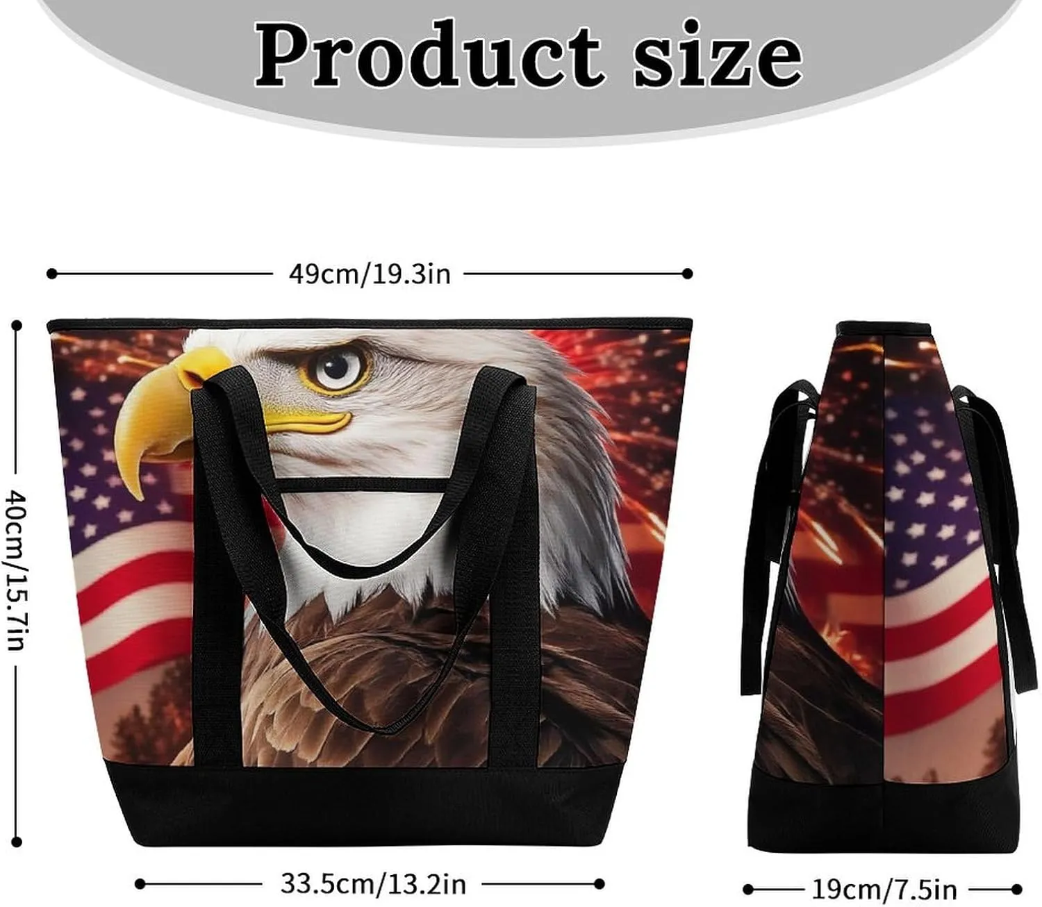 Fashionable Commuter Tote Bag Large Insulated Work Handbag