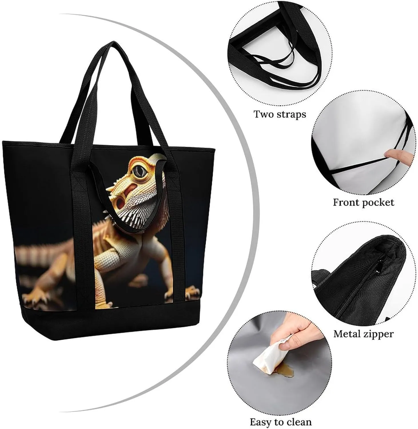 Fashionable Commuter Tote Bag Large Insulated Work Handbag