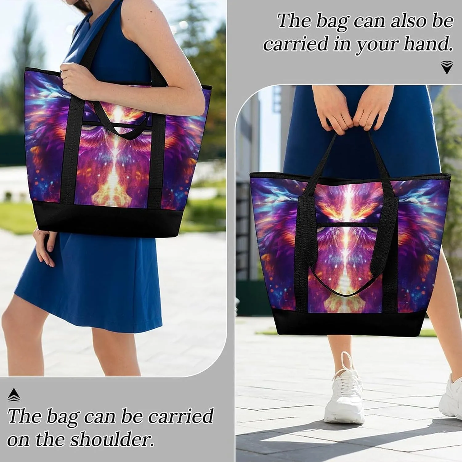 Fashionable Commuter Tote Bag Large Insulated Work Handbag