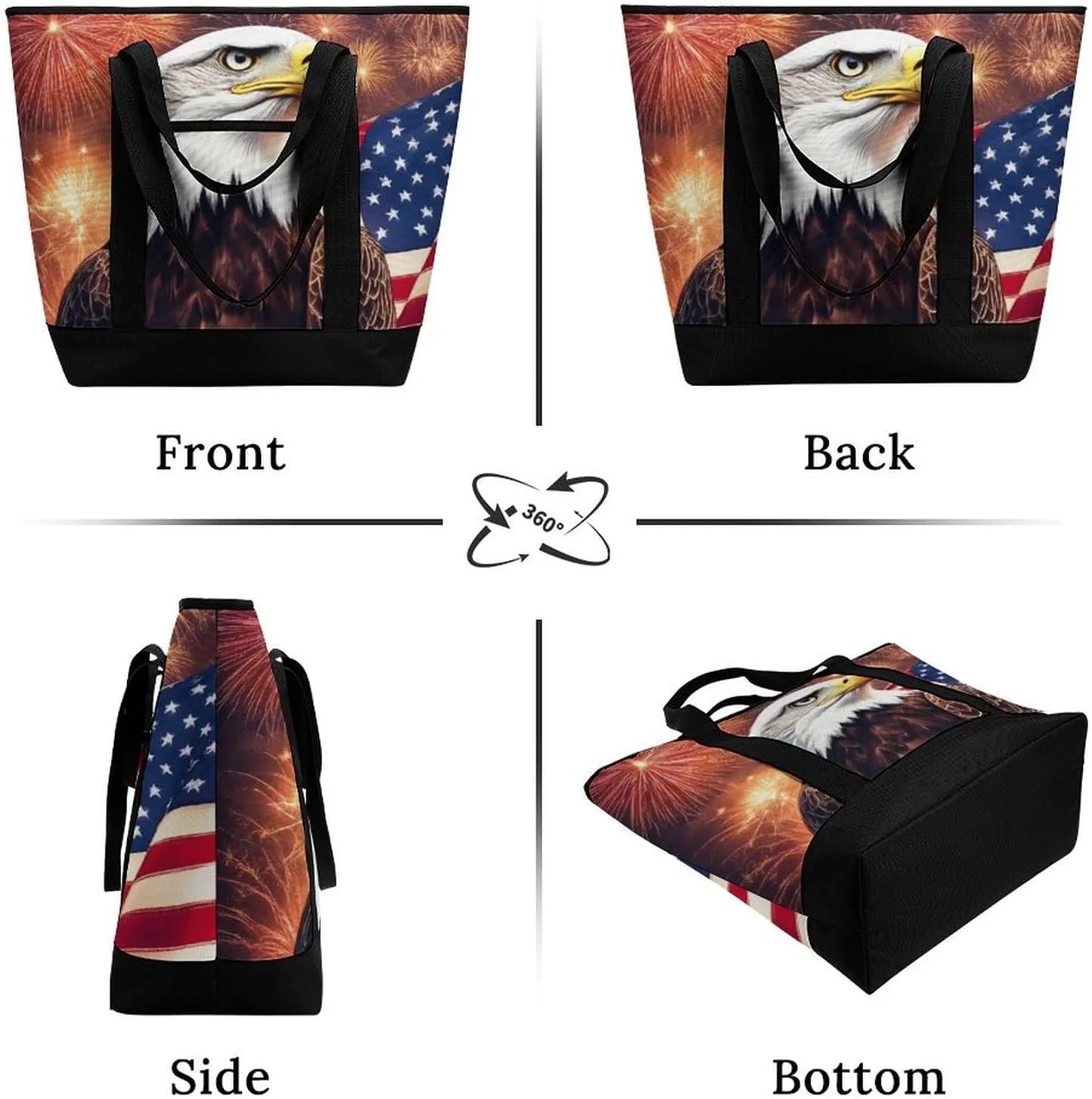 Fashionable Commuter Tote Bag Large Insulated Work Handbag