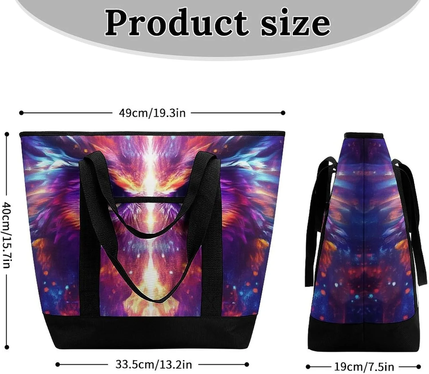Fashionable Commuter Tote Bag Large Insulated Work Handbag