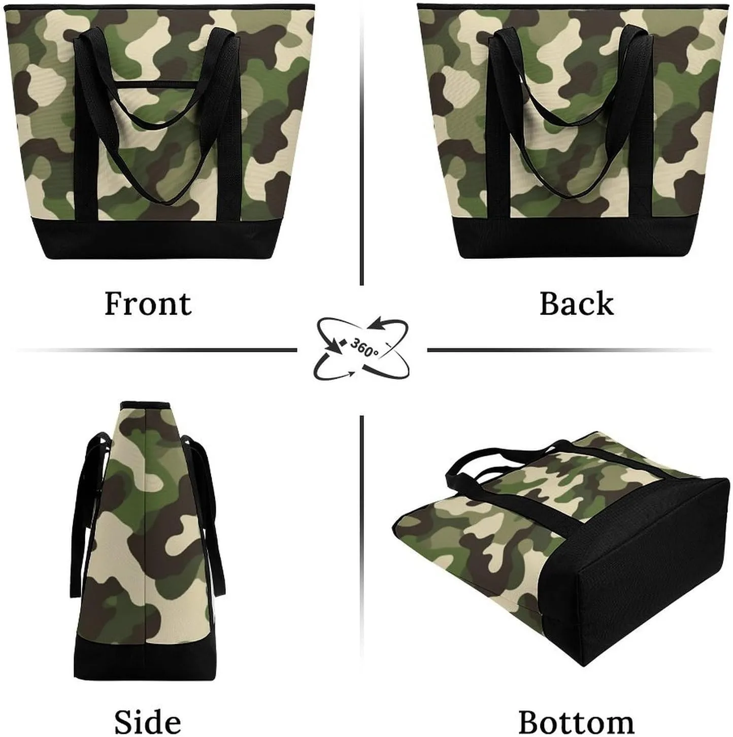 Fashionable Commuter Tote Bag Large Insulated Work Handbag