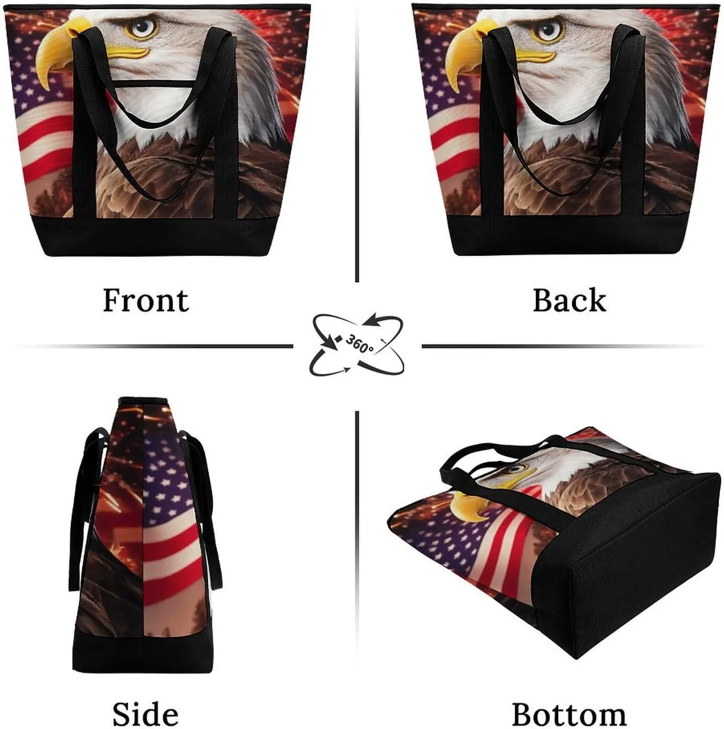 Fashionable Commuter Tote Bag Large Insulated Work Handbag