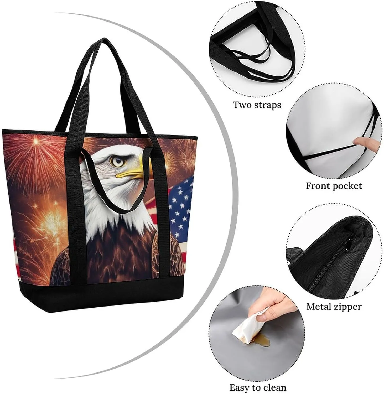 Fashionable Commuter Tote Bag Large Insulated Work Handbag