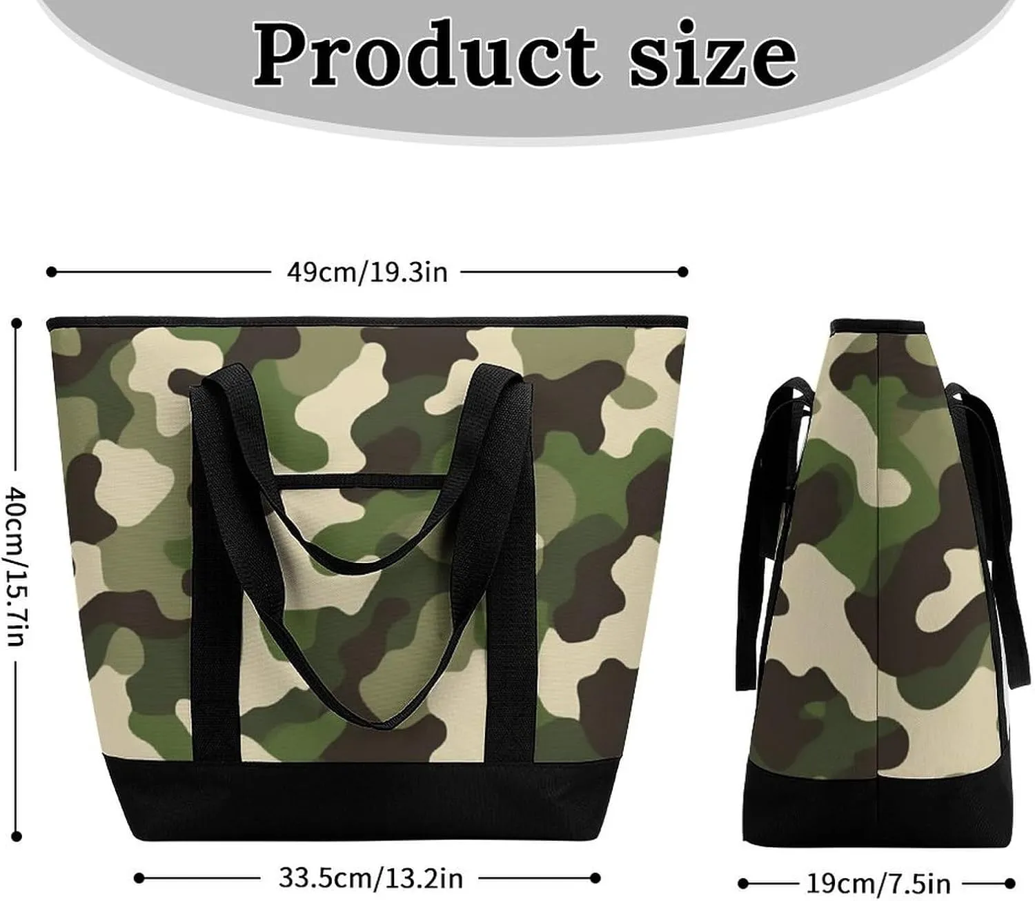 Fashionable Commuter Tote Bag Large Insulated Work Handbag