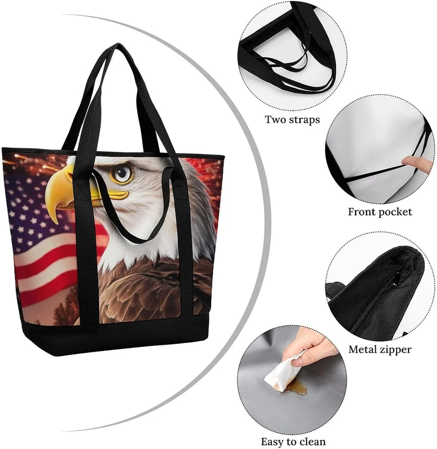 Fashionable Commuter Tote Bag Large Insulated Work Handbag