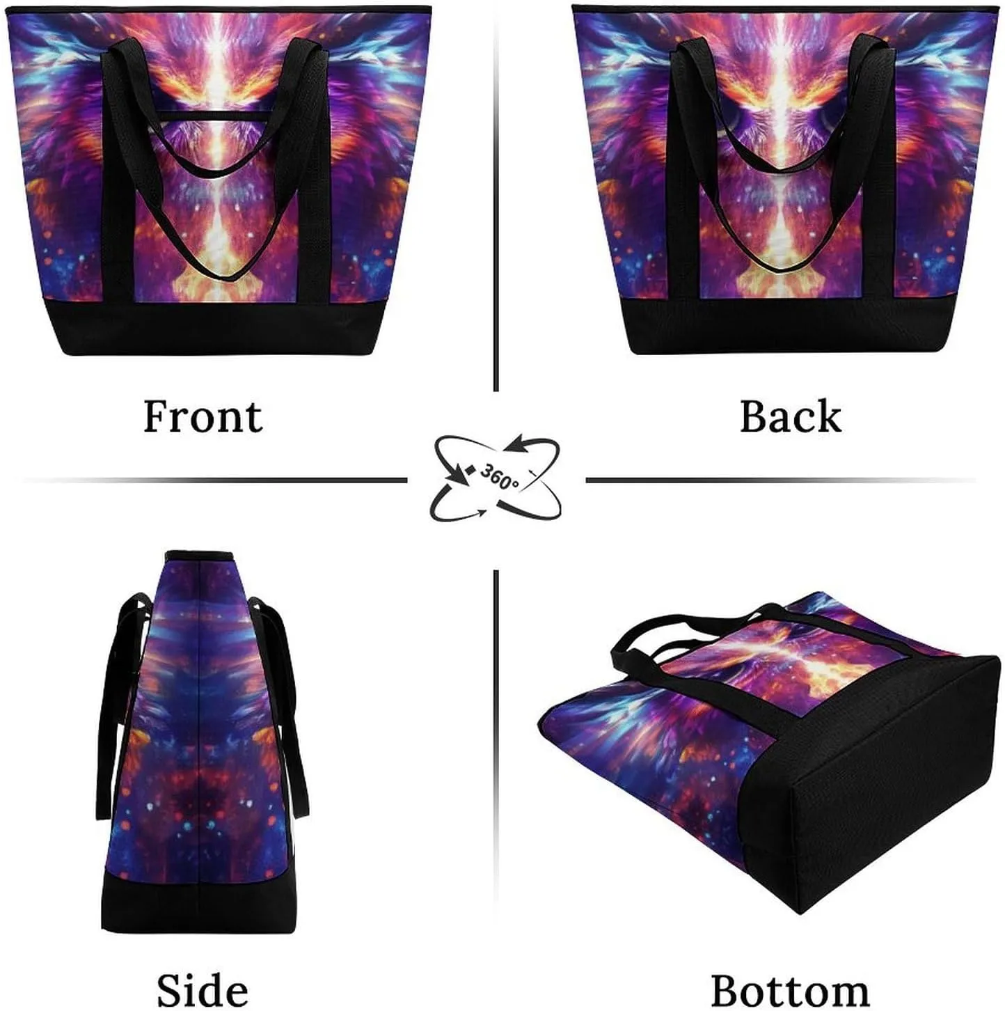 Fashionable Commuter Tote Bag Large Insulated Work Handbag