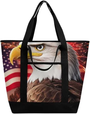 Fashionable Commuter Tote Bag Large Insulated Work Handbag