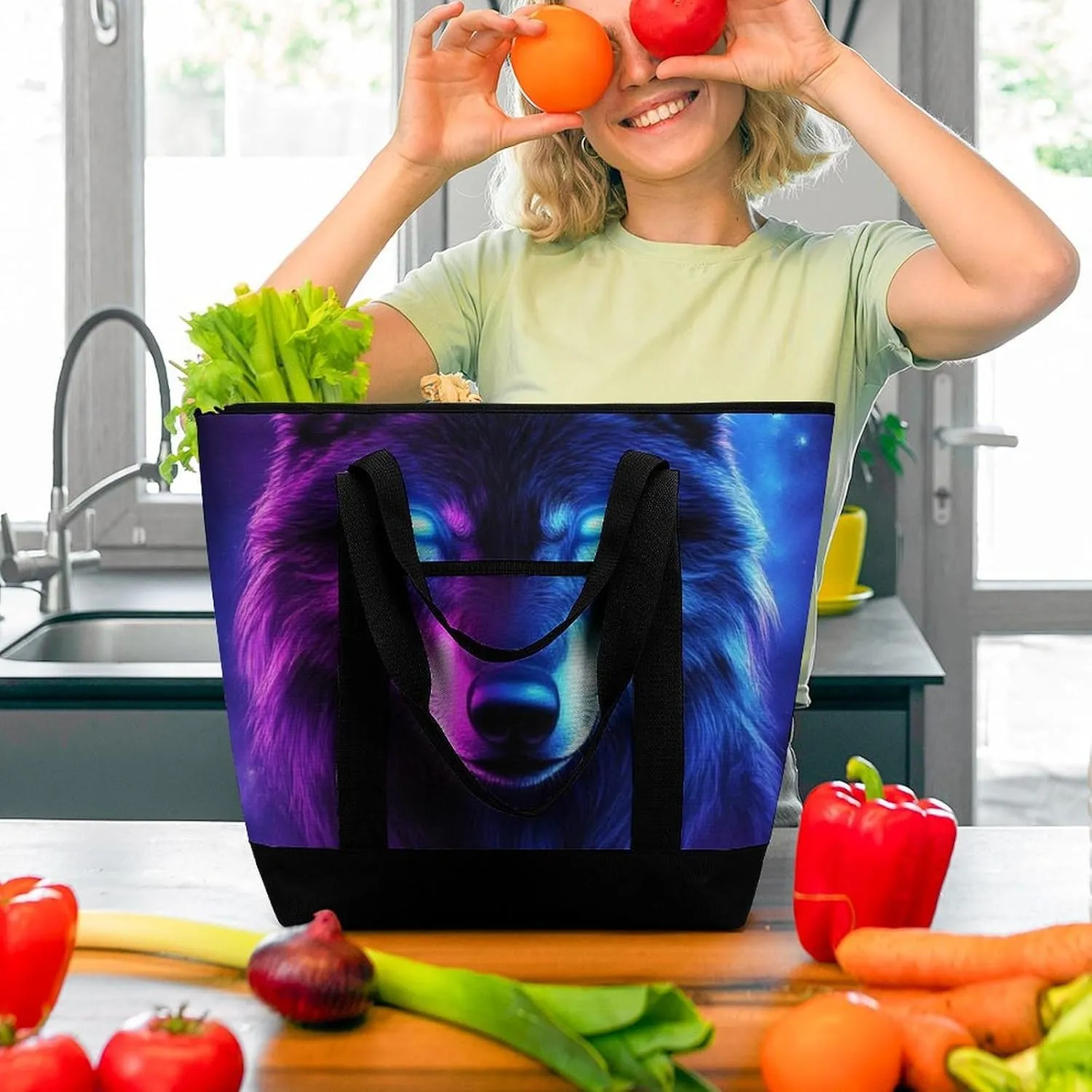 Fashionable Large Thermal Tote Bag Insulated Work/Commute Bag For Women & Men