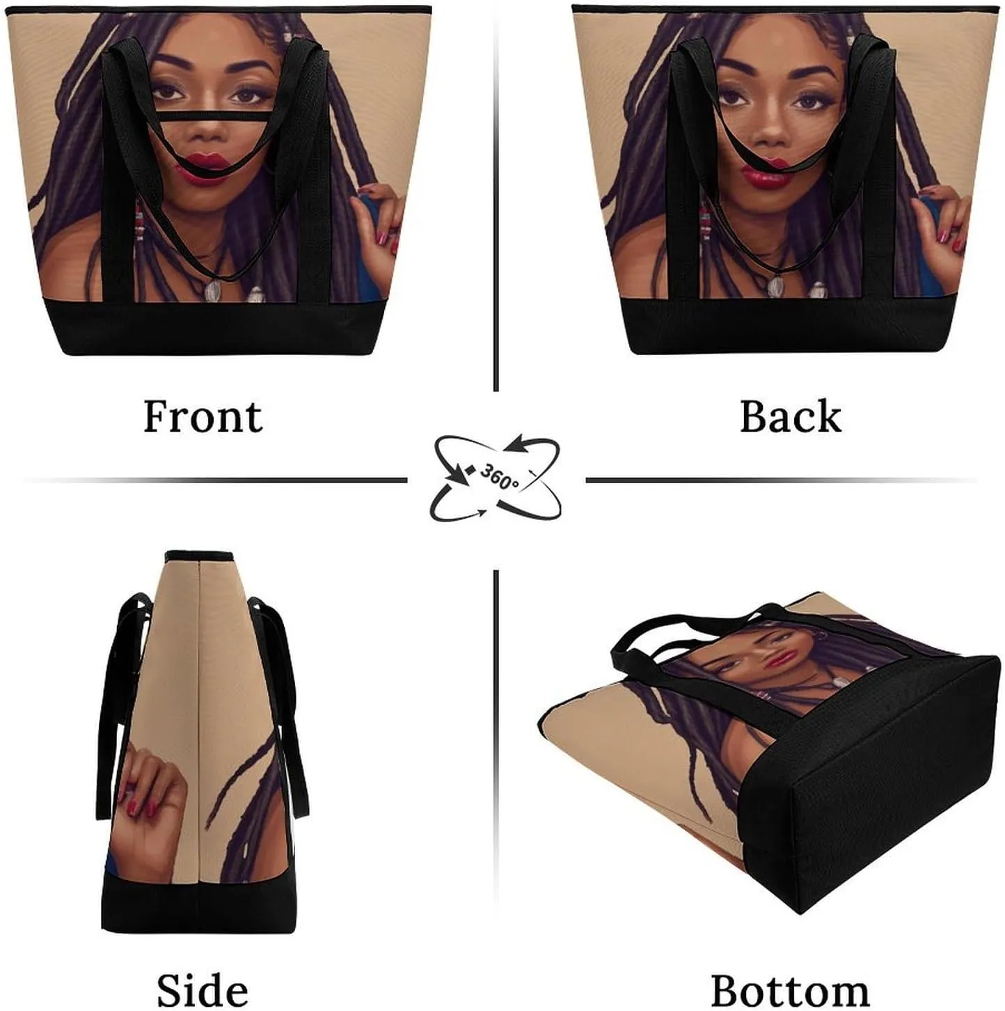 Fashionable Large Thermal Tote Bag Insulated Work/Commute Bag For Women & Men