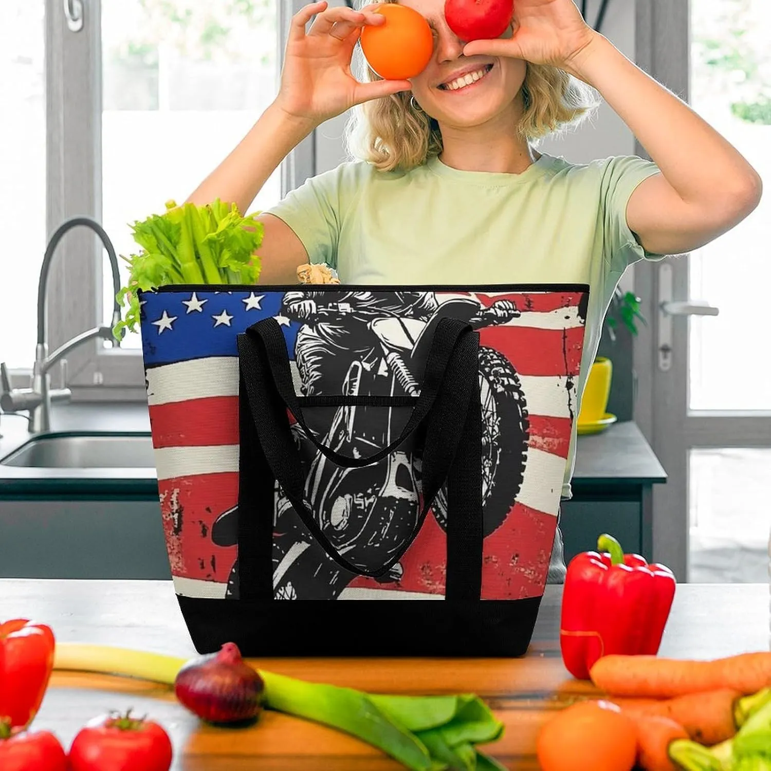 Fashionable Large Thermal Tote Bag Insulated Work/Commute Bag For Women & Men