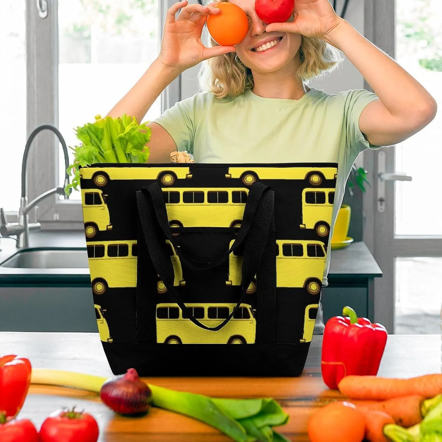 Fashionable Large Thermal Tote Bag Insulated Work/Commute Bag For Women & Men