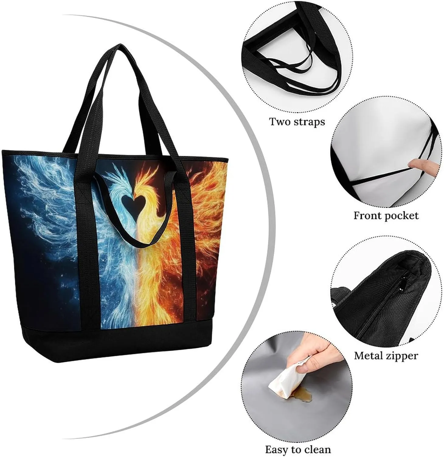 Fashionable Large Thermal Tote Bag Insulated Work/Commute Bag For Women & Men