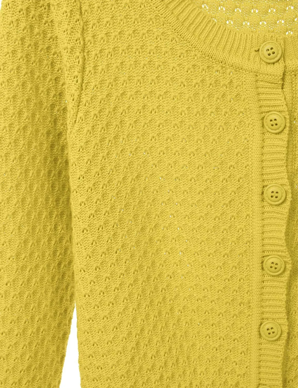 FLORIA Women's Button Down 3/4 Sleeve Crew Neck Cotton Knit Cropped Cardigan Sweater (S-3X)