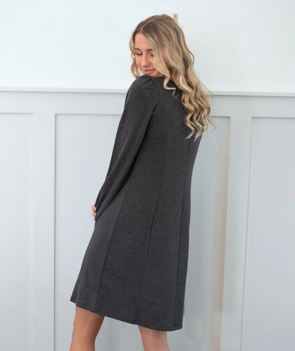 GETAWAY dress in Charcoal