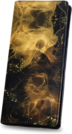 HUA ANGEL Bifold Wallets, Slim Long Wallet for Women RFID Blocking Ultra Thin Credit Card Holder Ladies Clutch Purse Billfold