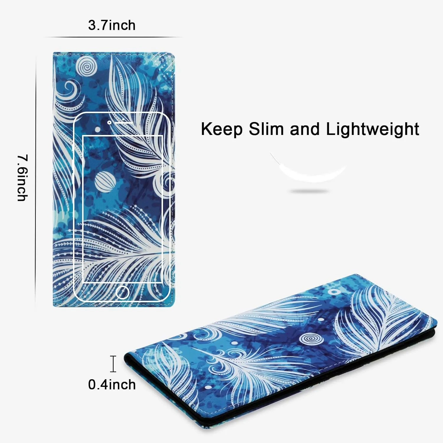 HUA ANGEL Bifold Wallets, Slim Long Wallet for Women RFID Blocking Ultra Thin Credit Card Holder Ladies Clutch Purse Billfold