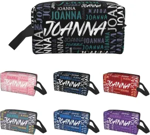 Husguciy Custom Makeup Bag with Name, Personalized Cosmetic Bag Add Your Name, Customized Zipper Toiletry Bag Gifts for Woman Wife Girls Men Travel (Black Green)