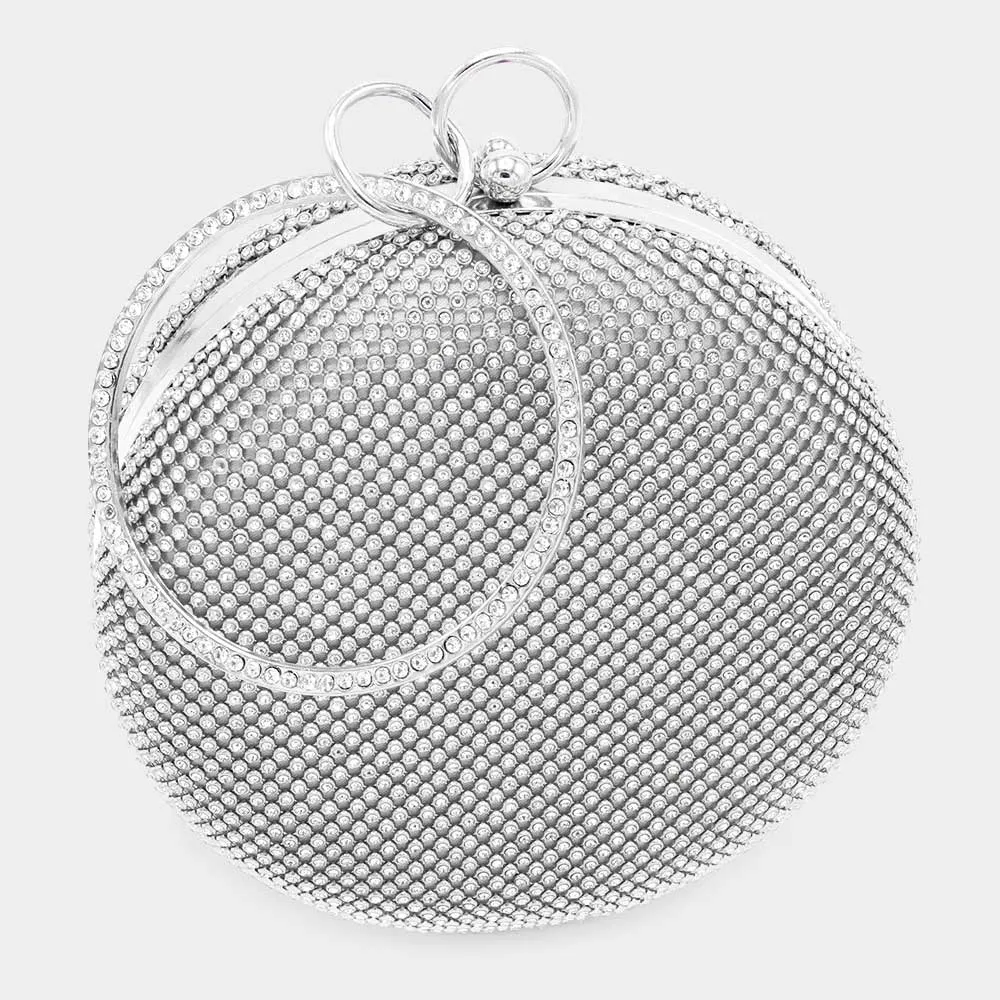 iLLASPARKZ Bling Round Evening Tote / Crossbody Bag