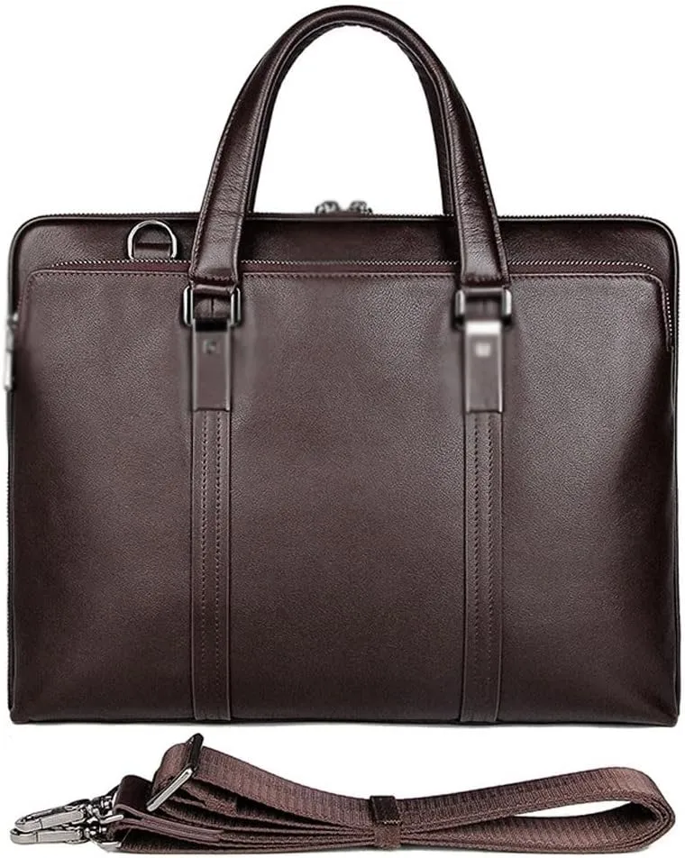 JSEIAJB Business genuine leather men's top layer cowhide single shoulder diagonal cross bag computer case file briefcase