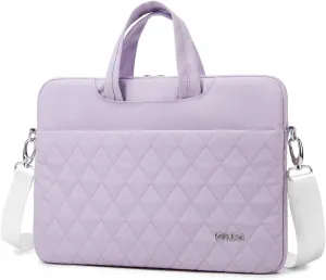 Kinmac 360 Protective Laptop Shoulder Messenger Sleeve Briefcase case Bag For MacBook Air 15 inch,MacBook Pro 16 inch and 15 inch-15.6 inch Laptop (Purple Embroider)