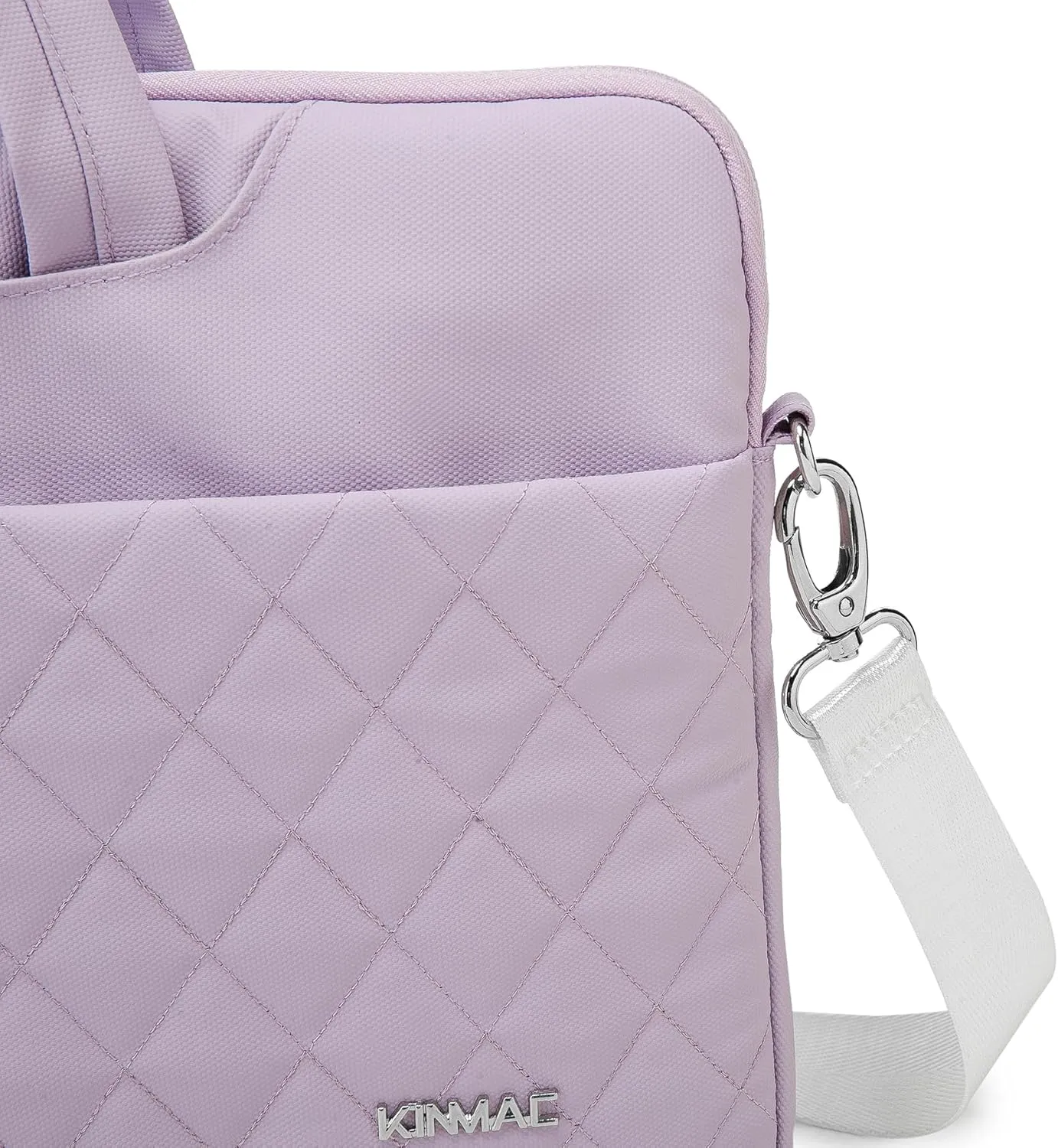Kinmac 360 Protective Laptop Shoulder Messenger Sleeve Briefcase case Bag For MacBook Air 15 inch,MacBook Pro 16 inch and 15 inch-15.6 inch Laptop (Purple Embroider)