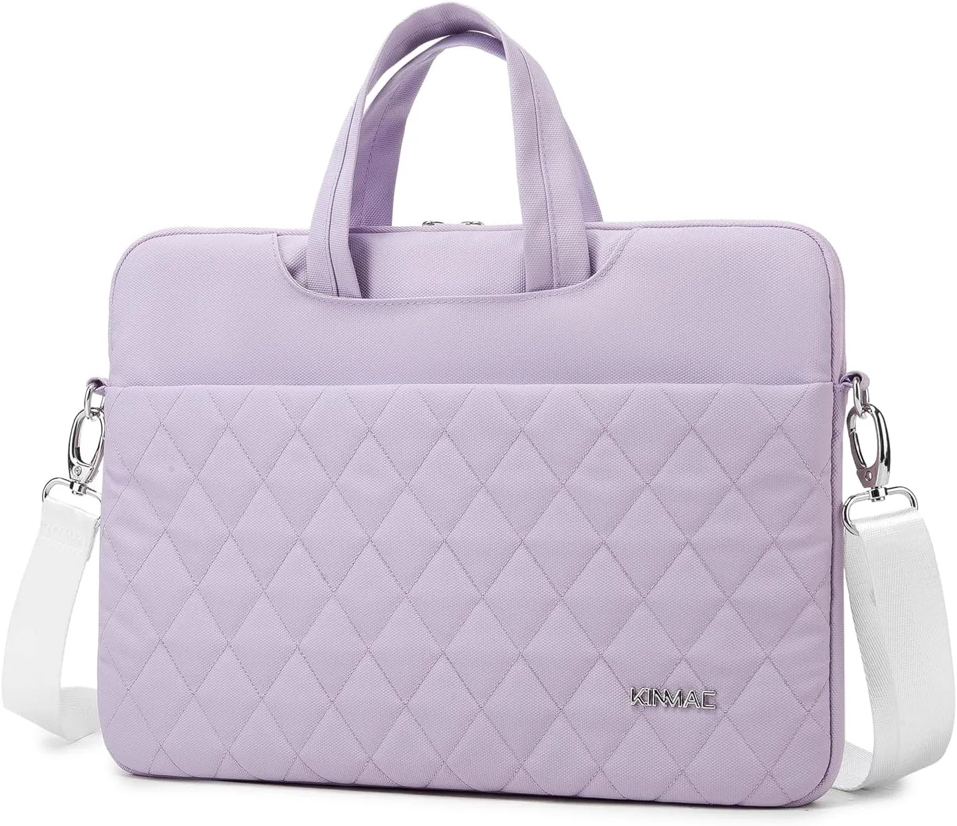 Kinmac 360 Protective Laptop Shoulder Messenger Sleeve Briefcase case Bag For MacBook Air 15 inch,MacBook Pro 16 inch and 15 inch-15.6 inch Laptop (Purple Embroider)