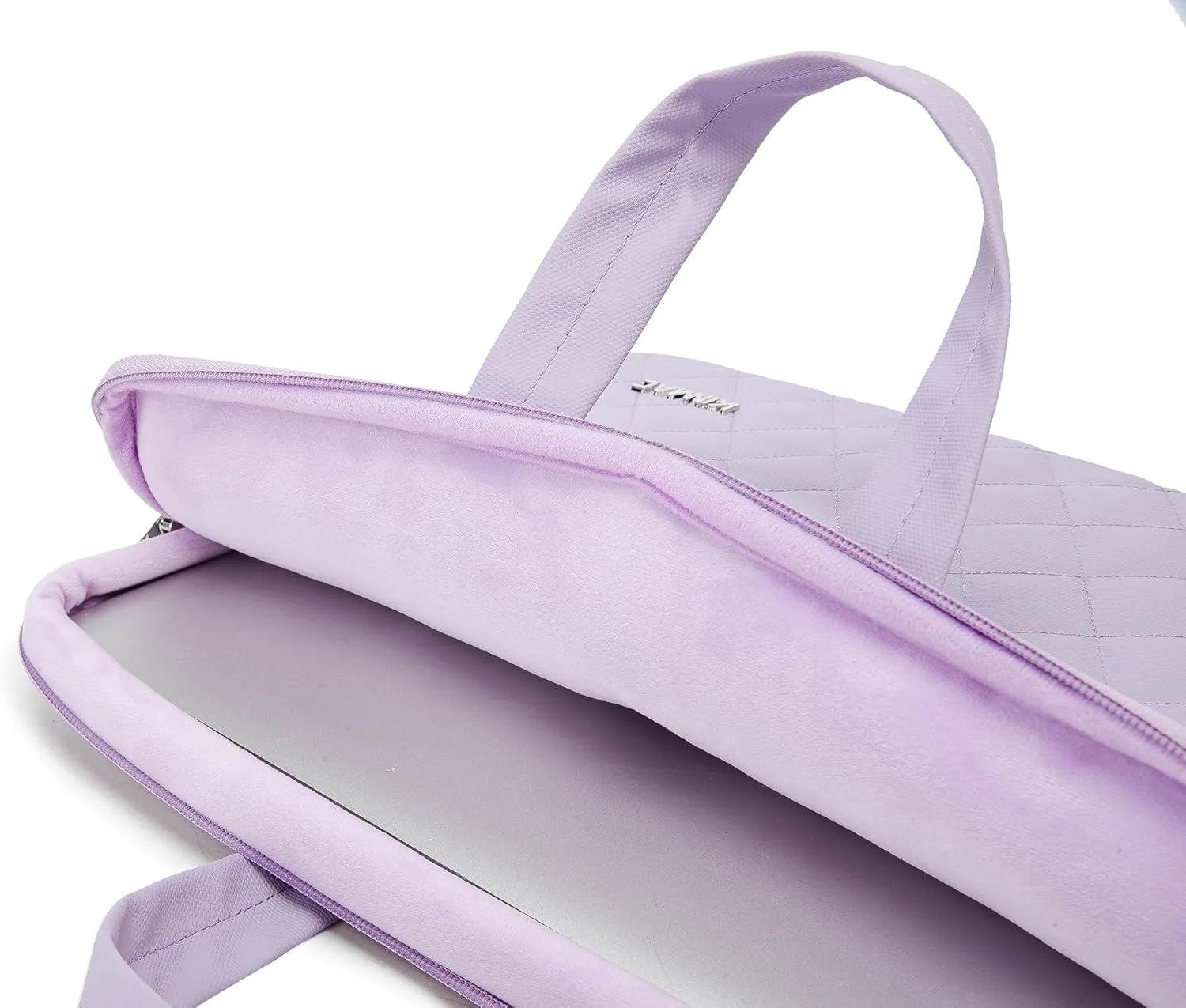 Kinmac 360 Protective Laptop Shoulder Messenger Sleeve Briefcase case Bag For MacBook Air 15 inch,MacBook Pro 16 inch and 15 inch-15.6 inch Laptop (Purple Embroider)