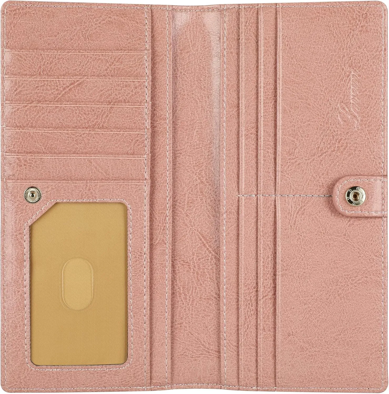 Lavemi Ultra Slim Thin Leather Women Wallet RFID Blocking Credit Card Holder Bifold Long Ladies Billfold