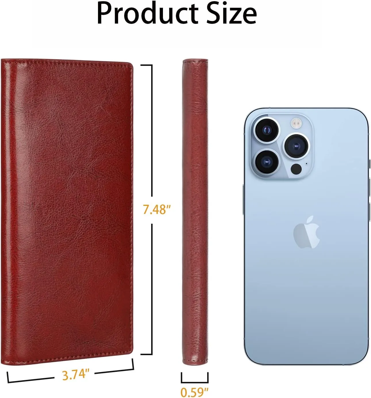 Lavemi Ultra Slim Thin Leather Women Wallet RFID Blocking Credit Card Holder Bifold Long Ladies Billfold
